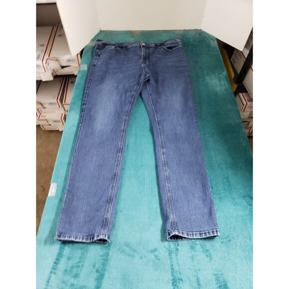 Smoke & Ash Jeans Size 38x32 Mens Blue Pants Stretch Denim Byron Straight - Picture 2 of 12